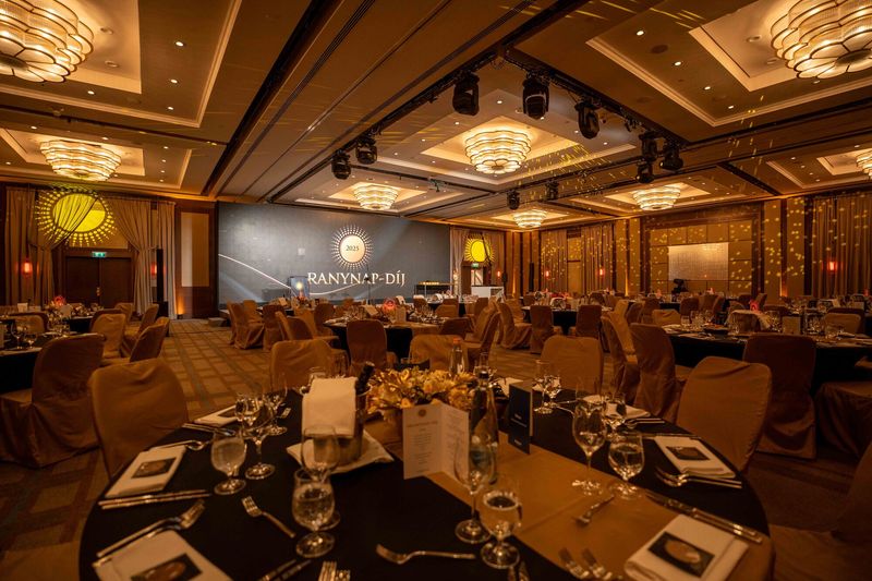 Pillanatkép az Aranynap-díj 2026. május 21-i gálájáról a Hilton Budapest Báltermében